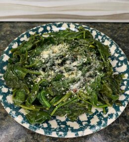 Golden Italian Dressing Sautéed Spinach with Parmesan Cheese
