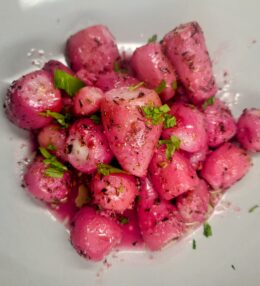 Baked Radishes with Garlic & Herbs