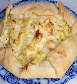 Chicken & Summer Squash Savory Rustic Tart