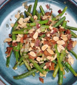 Green Beans Almondine with Bacon