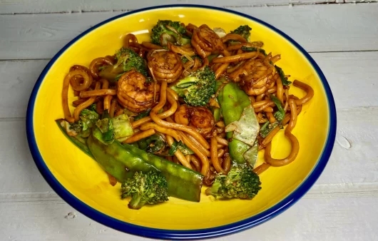 Shrimp & Veggie Udon Noodles