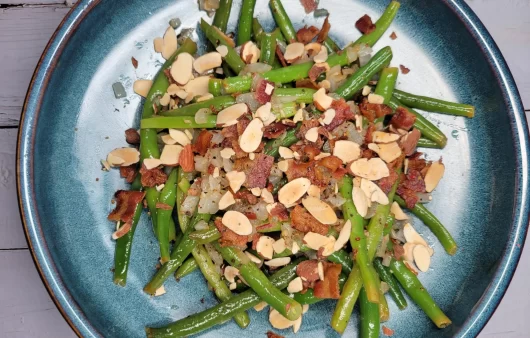 Green Beans Almondine with Bacon