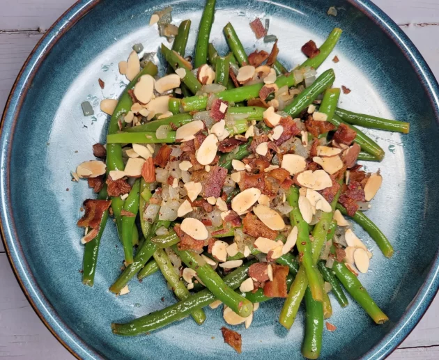 Green Beans Almondine with Bacon