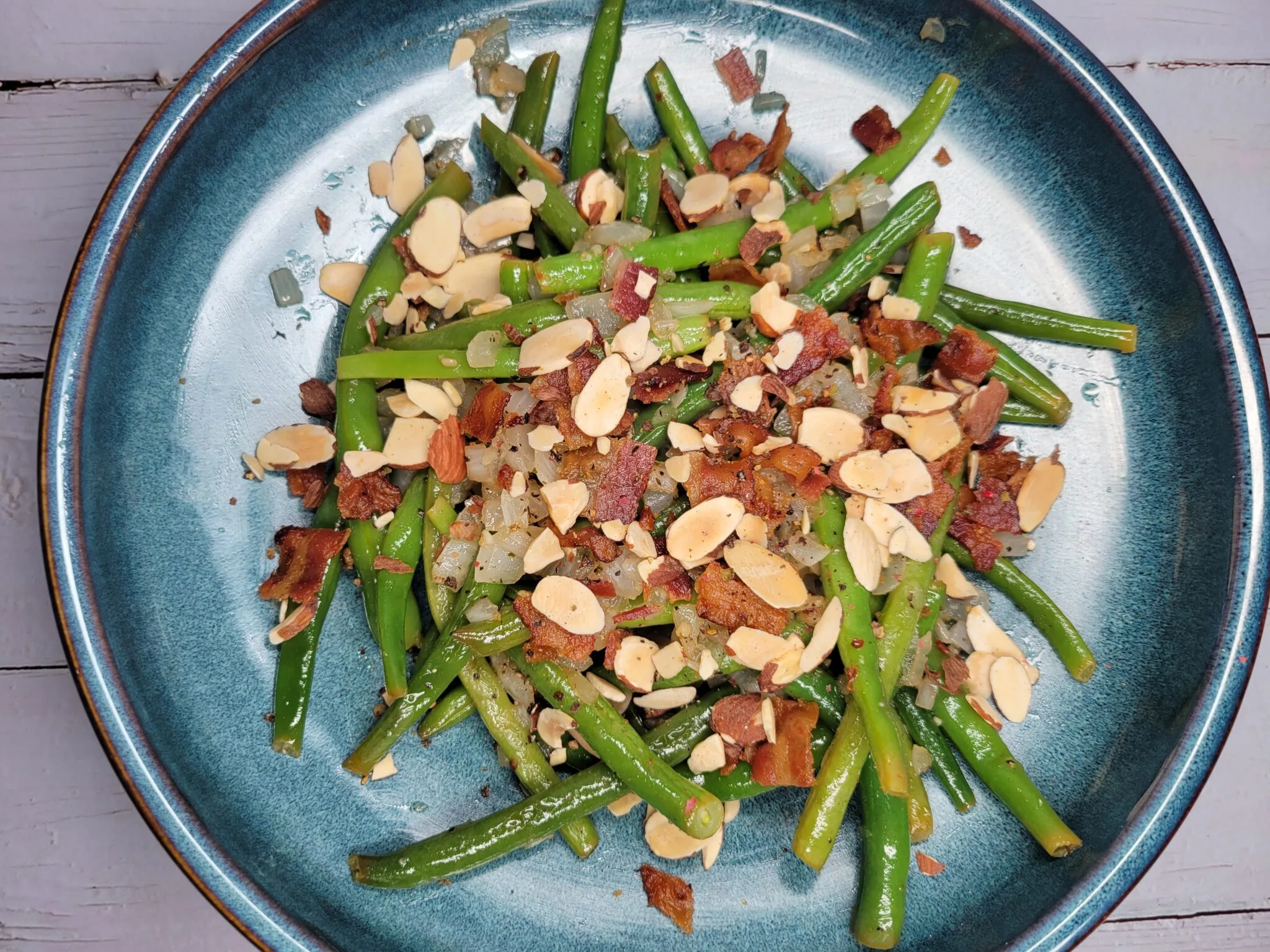 Green Beans Almondine with Bacon