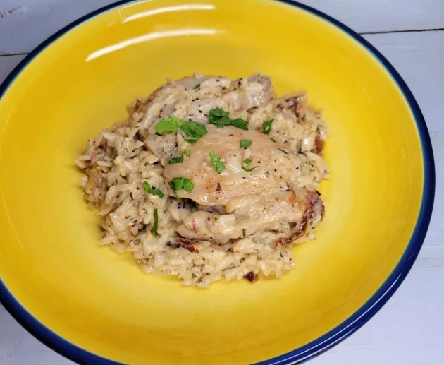 Chicken & Creamy Tuscan Rice