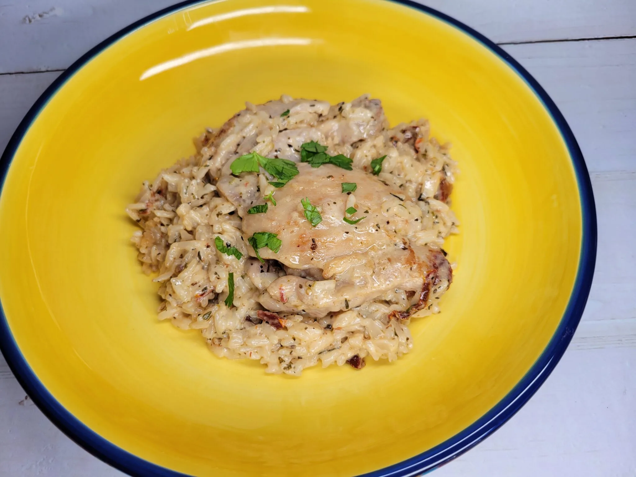 Chicken & Creamy Tuscan Rice