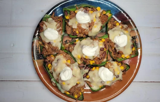 Beef Stuffed Poblano Peppers