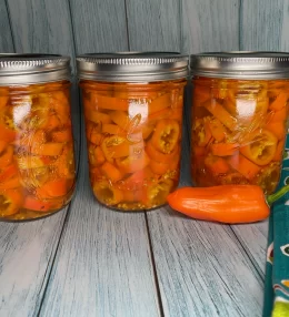 Pickled & Canned Tangerine Peppers