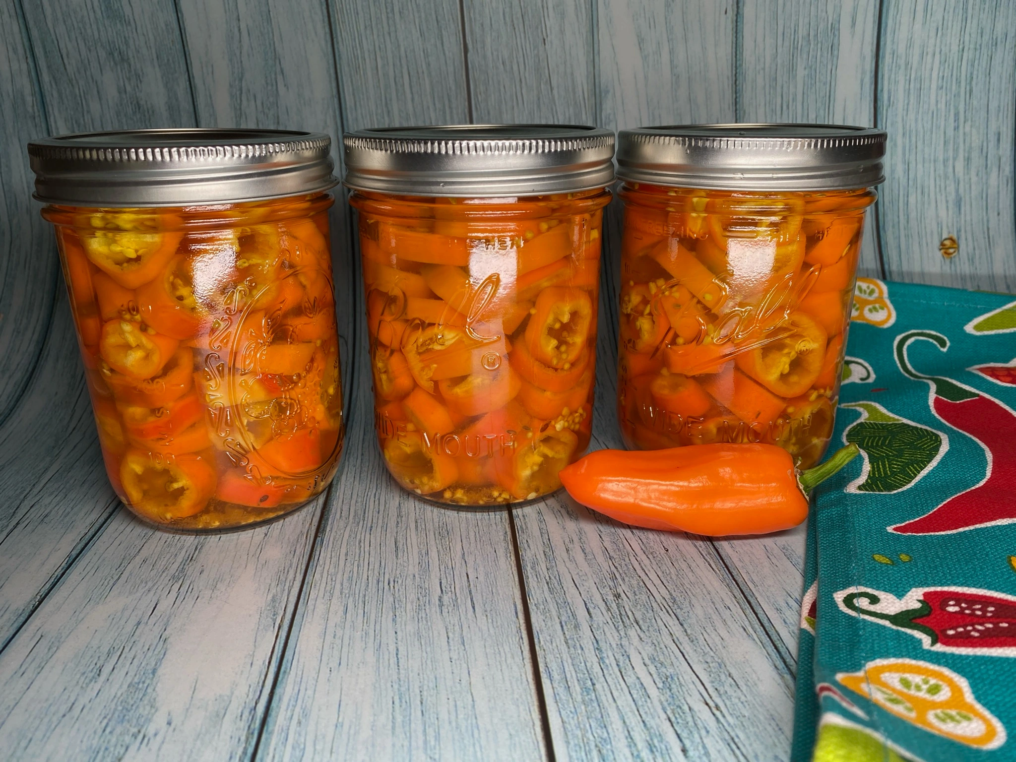 Pickled & Canned Tangerine Peppers