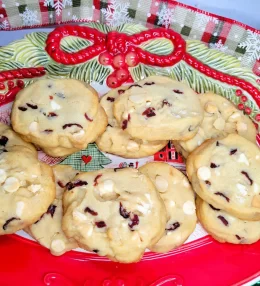 Cranberry White Chocolate Macadamia Nut Shortbread Cookies