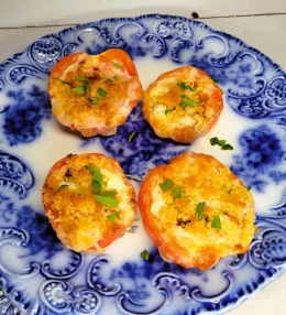 Mozzarella Cheese Baked Tomatoes