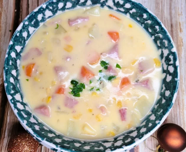 Cheddar Ham & Corn Chowder