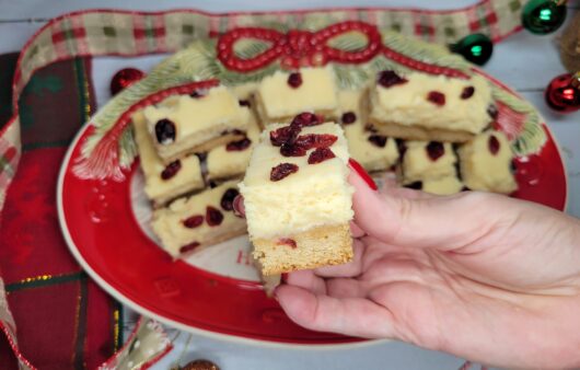 Cranberry Kiss Blondie Cheesecake