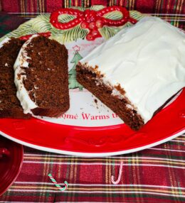 Gingerbread Loaf with Orange Cream Cheese Frosting