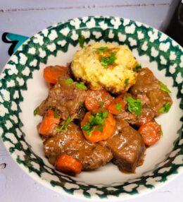 Oven Braised Beef in Stout with Herb Dumplings