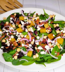 Beet, Bacon & Spinach Salad