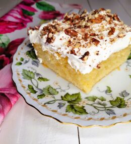 Pineapple & Peach Nectar Springtime Sheet Cake