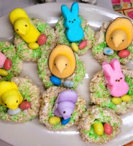 Easter Rice Krispies Treats Bird Nests🐣