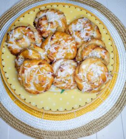Easy Puff Pastry Lemon Rolls with Coconut