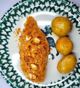 Sheet Pan Feta Cheese & Breadcrumb Crusted Chicken