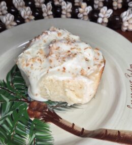 Pina Colada Rolls with Coconut Cream Cheese Frosting