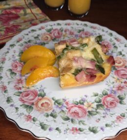 Ham Asparagus & Swiss Strata (Overnight Brunch Casserole)