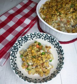 Chicken and Cornbread Stuffing Casserole