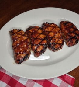 Grilled Hickory Honey BBQ Pork Chops