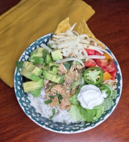 Crockpot Chicken Verde Bowl