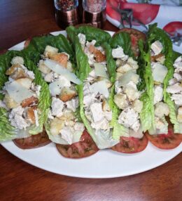Chicken Caesar Salad Lettuce Boats