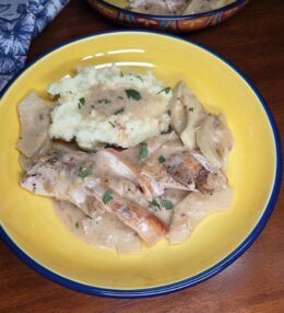 Slow Cooker Chicken Normandy (French Apple Cider Chicken)